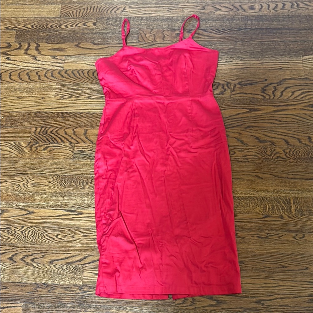 Red Sleeveless Sheath Midi wiggle 50s style retro Dress for Cocktail